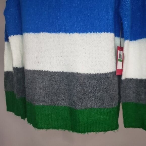 NWT Vince Camuto Striped Turtleneck‎ Sweater In Peacock Size Small - Picture 6 of 9